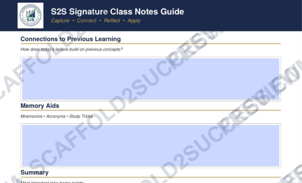 Class Note-Taking Template – Preview, Decide & Download | CAD $5.99