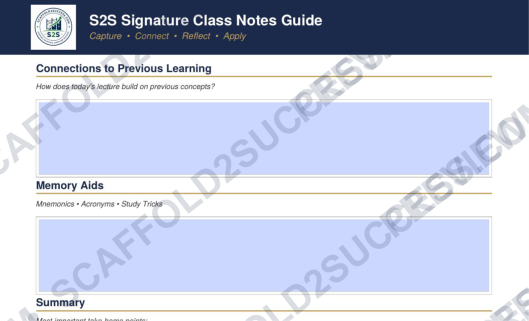 Class Note-Taking Template – Preview, Decide & Download | CAD $5.99